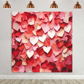 Lofaris Scattered Red and Pink Hearts Backdrop Valentines Day Pattern for Sweet Portrait Decor