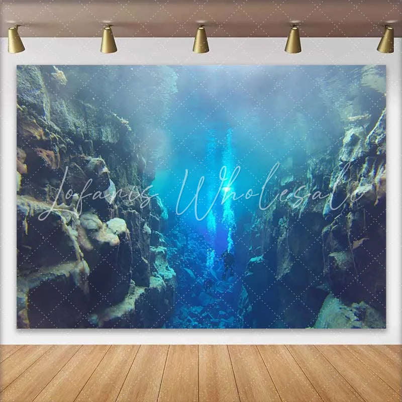 Lofaris Scuba Divers Underwater Trench Backdrop Deep Sea Marine Adventure Party Decorations Photography Background
