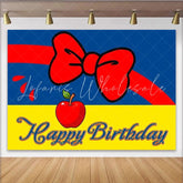Lofaris Snow White Theme Happy Birthday Backdrop Red Bow and Apple Princess Party Decoration