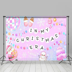 Lofaris Snowflake Disco Ball In My Christmas Era Backdrop