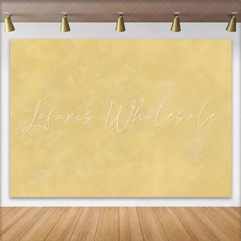 Lofaris Soft Yellow Abstract Textured Backdrop Warm Plaster Photography Background Professional Studio Prop