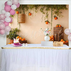 Lofaris Spring Orange Grove Indoor Backdrop Mediterranean Fruit Harvest Photography Background