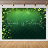 Lofaris St. Patrick’s Day Backdrop Glowing Clover Frame and Dark Green Vignette