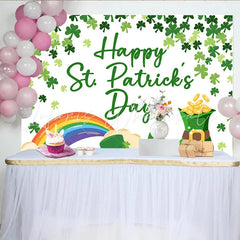 Lofaris St. Patrick’s Day Backdrop Rainbow Leprechaun Boot and Gold Coins Background for Kids Birthday Party
