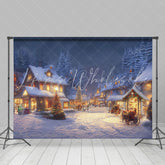 Lofaris Town Light Glitter Snowy Wild Christmas Backdrop