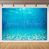 Lofaris Tropical Blue Ocean Water Photography Backdrop Sunlit Sandy Bottom and Underwater Bubbles Background