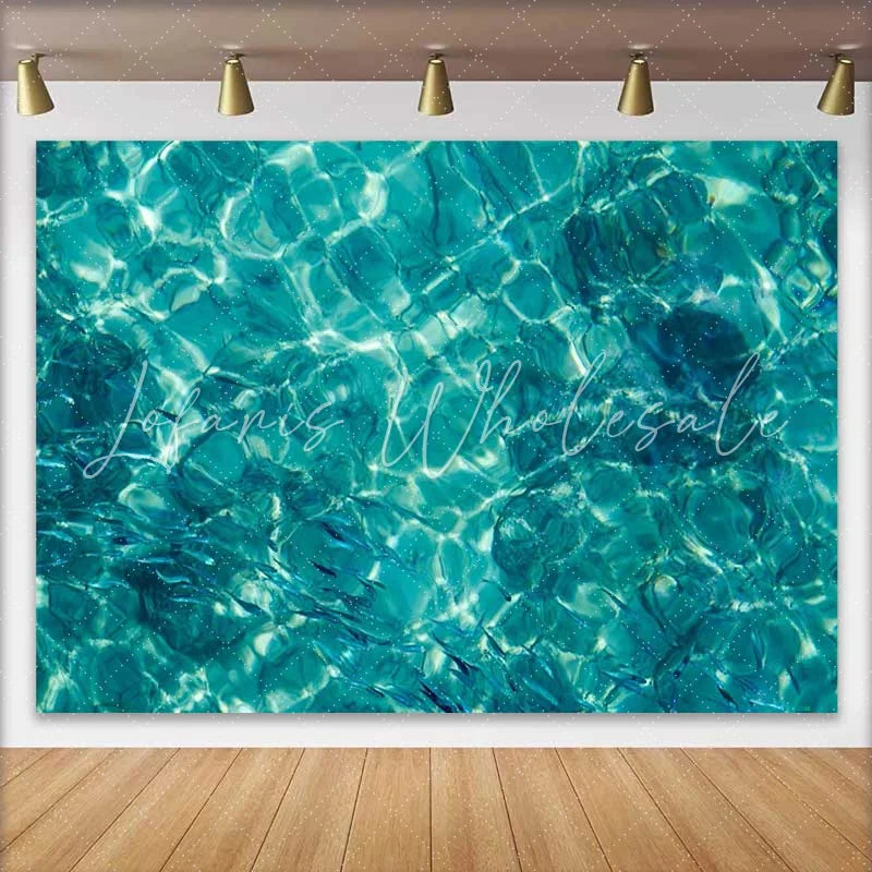 Lofaris Turquoise Ocean Water Surface Backdrop Summer Swimming Pool Party Decorations Photography Background