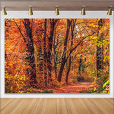 Lofaris Vibrant Autumn Forest Photography Backdrop for Portrait Beautiful Golden Fall Foliage Background for Studio Photoshoot