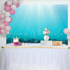 Lofaris Vibrant Blue Underwater Photography Backdrop with Sunlight Rays and Ocean Fish Realistic Sea Floor Background for Studio Photoshoot