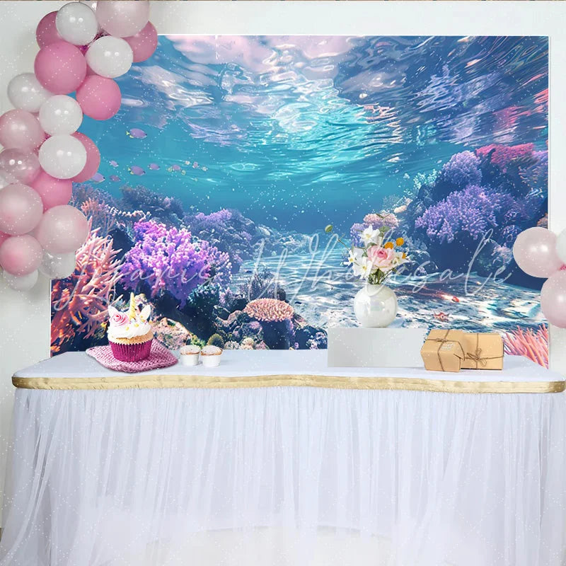 Lofaris Vibrant Coral Reef Underwater Photography Backdrop Beautiful Ocean Scene Background for Studio Photoshoot