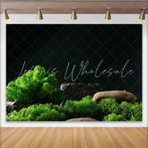Lofaris Vibrant Green Moss and Rock Natural Scenery Backdrop Organic Forest Photography Background for Studio Photoshoot