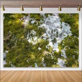 Lofaris Vibrant Green Natural Moss Texture Photography Backdrop Rustic Stone Wall Background for Nature Themed Photoshoot