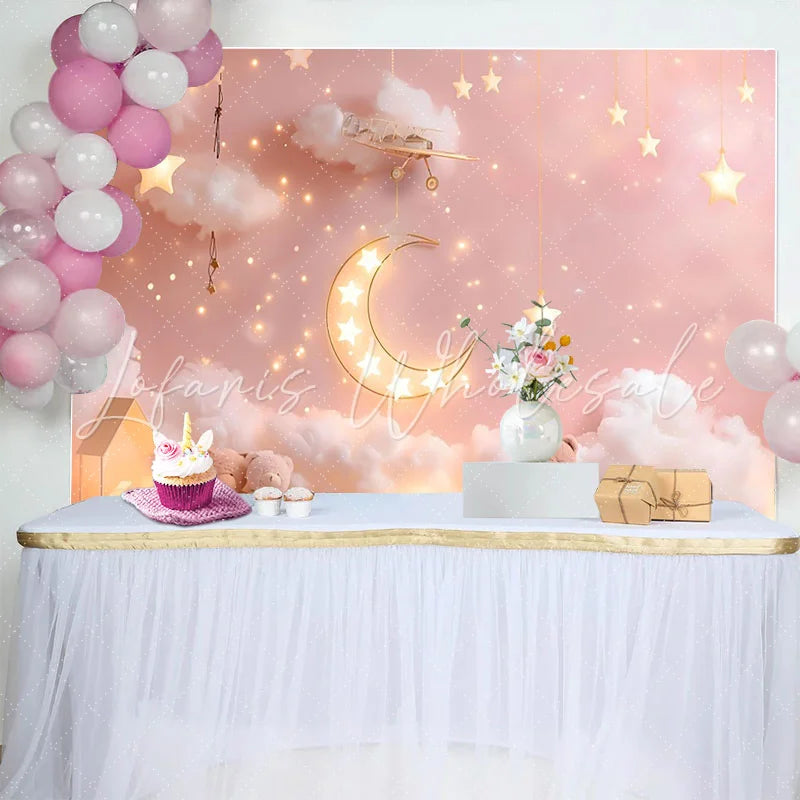 Lofaris Vibrant Hot Pink Balloon Arch Cake Smash Backdrop Flowers and Gift Boxes Background for Girls Birthday