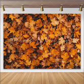 Lofaris Vibrant Orange Yellow Autumn Leaf Photography Backdrop Natural Fall Foliage Background for Seasonal Photoshoots and Studio