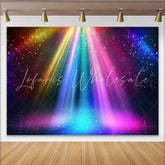 Lofaris Vibrant Rainbow Abstract Glitter Light Photography Backdrop Dynamic Stage Effect Background for Party Decoration