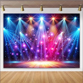 Lofaris Vibrant Stage Light Photography Backdrop with Sparkling Bokeh Dynamic Party Background for Event and Studio Photoshoot
