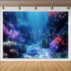 Lofaris Vibrant Underwater Coral Reef Photography Backdrop Beautiful Ocean Theme Background for Studio Photoshoot