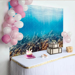 Lofaris Vibrant Underwater Coral Reef Photography Backdrop with Sunlight Rays Deep Sea Ocean Background for Studio Photoshoot