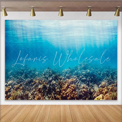 Lofaris Vibrant Underwater Coral Reef Photography Backdrop with Sunlight Rays Deep Sea Ocean Background for Studio Photoshoot
