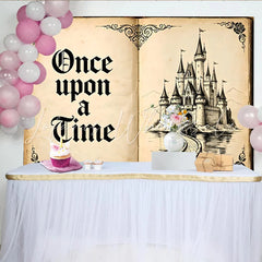 Lofaris Vintage Storybook Once Upon a Time Castle Photography Backdrop Enchanted Fantasy Photo Background for Studio