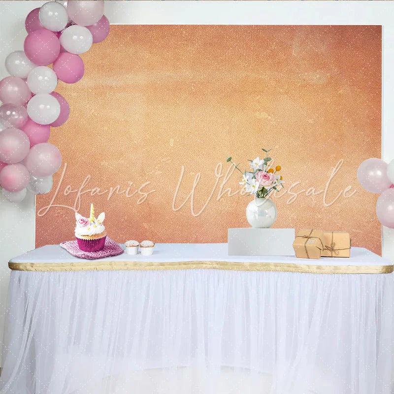 Lofaris Warm Apricot and Ochre Plaster Textured Backdrop Abstract Weathered Wall Photography Background