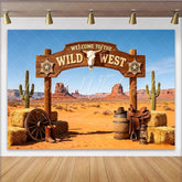 Lofaris Wild West Photography Backdrop with Desert Landscape Rustic Cowboy Studio Background for Party Decor