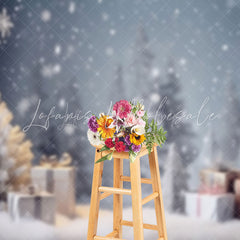 Lofaris Winter Snowflake Pine Trees Gifts Christmas Backdrop
