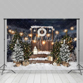 Lofaris Winter Wonderland Christmas Scene Gifts Backdrop