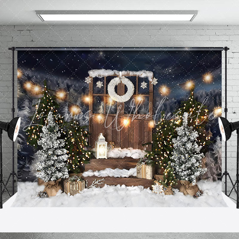 Lofaris Winter Wonderland Christmas Scene Gifts Backdrop