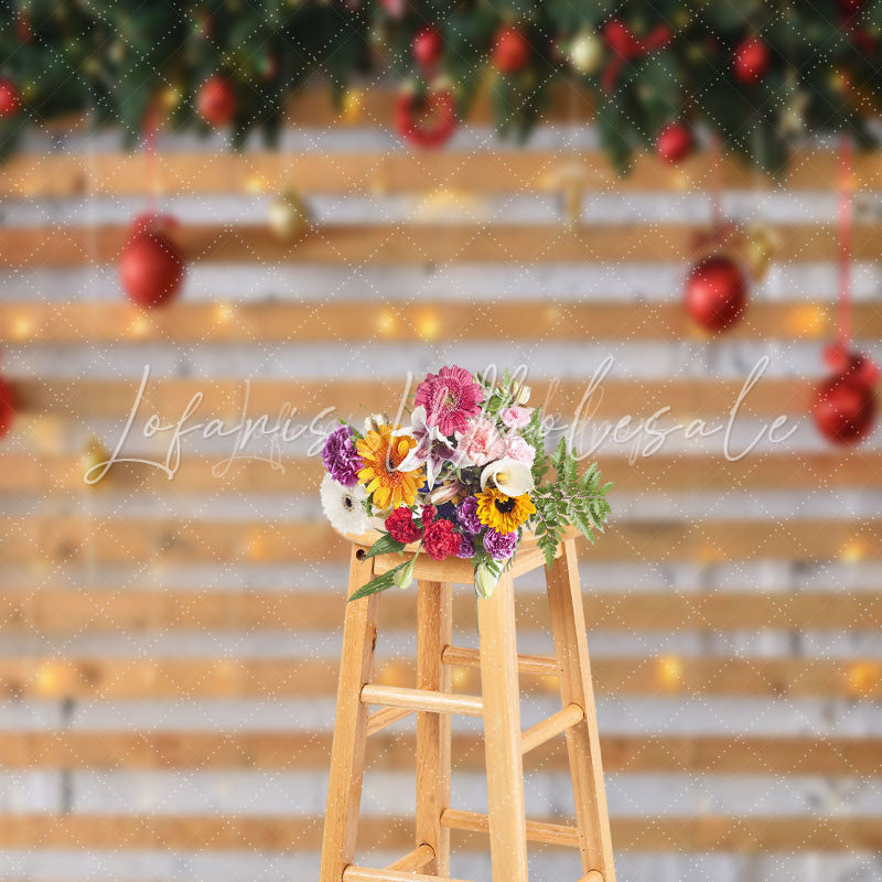 Lofaris Wooden Board Led Lights Decoration Christmas Backdrop