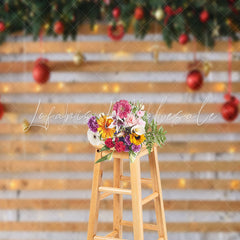 Lofaris Wooden Board Led Lights Decoration Christmas Backdrop