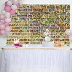 Lofaris Yellow and Green Street Graffiti Brick Wall Backdrop Hip Hop Art Urban Photography Studio Background