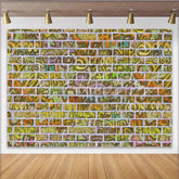 Lofaris Yellow and Green Street Graffiti Brick Wall Backdrop Hip Hop Art Urban Photography Studio Background