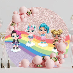 LOL Surprise Doll Round Backdrop For Kids Party Decorations