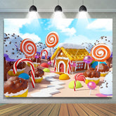Lofaris Lollipop Candyland Baby Sweet Birthday Backdrop For Kids