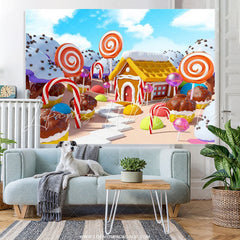 Lofaris Lollipop Candyland Baby Sweet Birthday Backdrop For Kids
