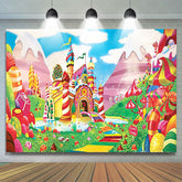Lofaris Lollipop Candyland Castle Birthday Backdrop For Girl