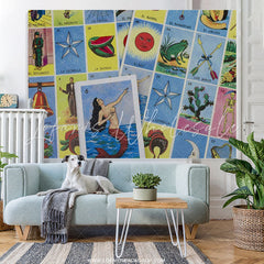 Lofaris Loteria Cards Picture Bingo Photo Holiday Party Backdrop