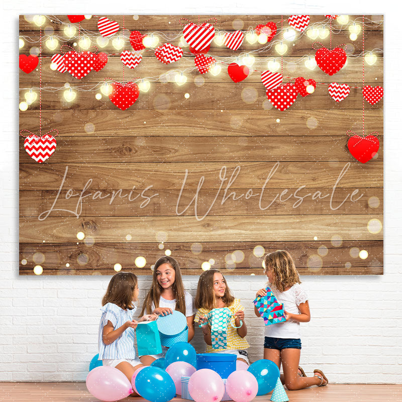 Lofaris Love And Light Wood Birthday Party Backdrop For Girl