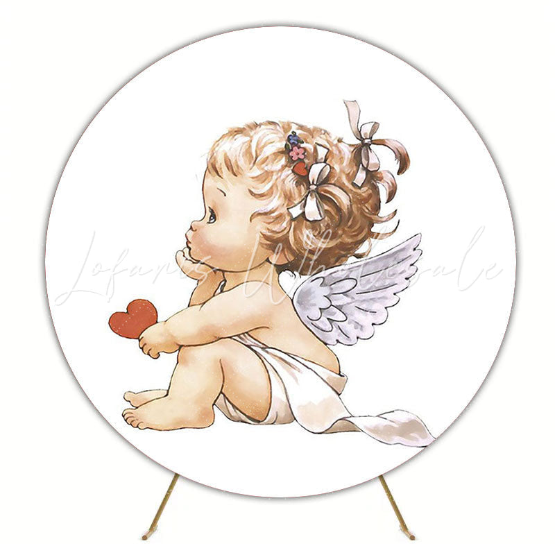 Love Baptism Round Backdrop for Spiritual Ceremony Vibes