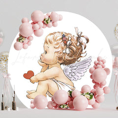 Love Baptism Round Backdrop for Spiritual Ceremony Vibes