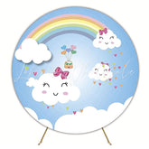 Love Cloud Round Backdrop for Romantic Event