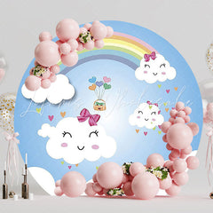 Love Cloud Round Backdrop for Romantic Event