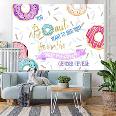 Lofaris Lovely And Colorful Donuts Themed Baby Shower Backdrop
