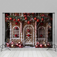 Lofaris Lovely Candy House Photography Christmas Backdrop