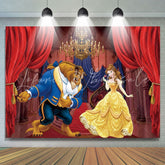 Lofaris Lovely Cartoon Beauty With Monster Birthday Backdrop