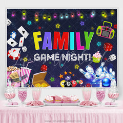 Lofaris Lovely Family Game Night Happy Birthday Backdrop
