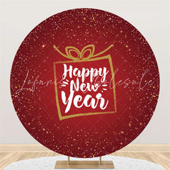 Lofaris Lovely Gift Circle Happy New Year Holiday Backdrop