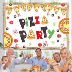 Lofaris Lovely Tomato Pizza Party Themed Birthday Backdrop