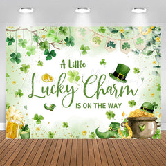 Lofaris Lucky Charm Clover St Patricks Baby Shower Backdrop